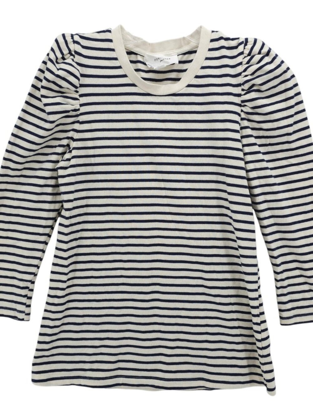 POMANDER PLACE Tuckernuck Vesty 3/4 Sleeve Top Striped Puff Sleeve Size XS